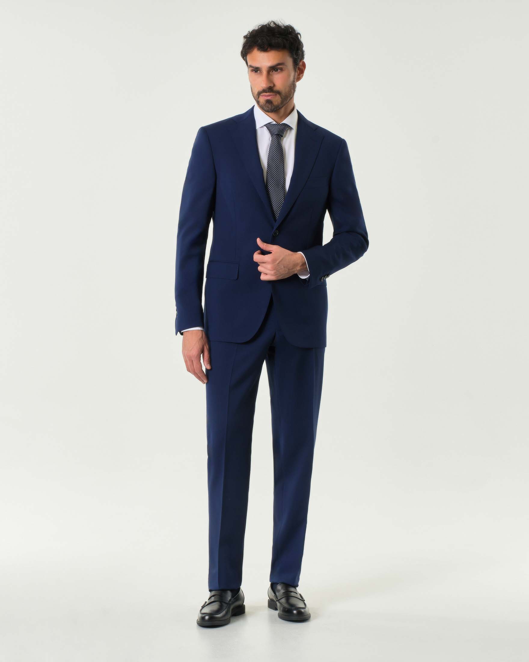Abito Pellizzari drop6 blu in tela di pura lana