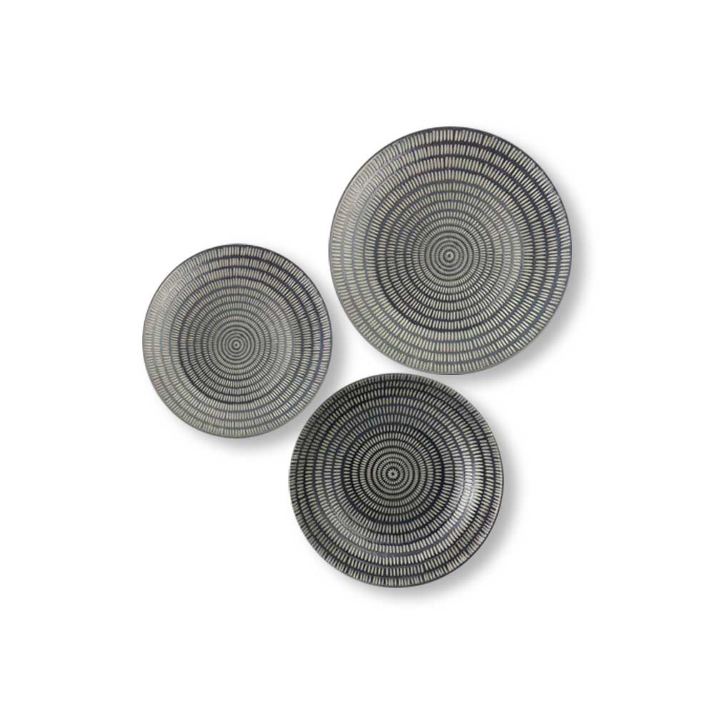 Arca Servizio 18 Piatii Ehtnic Chic Colore Grigio 