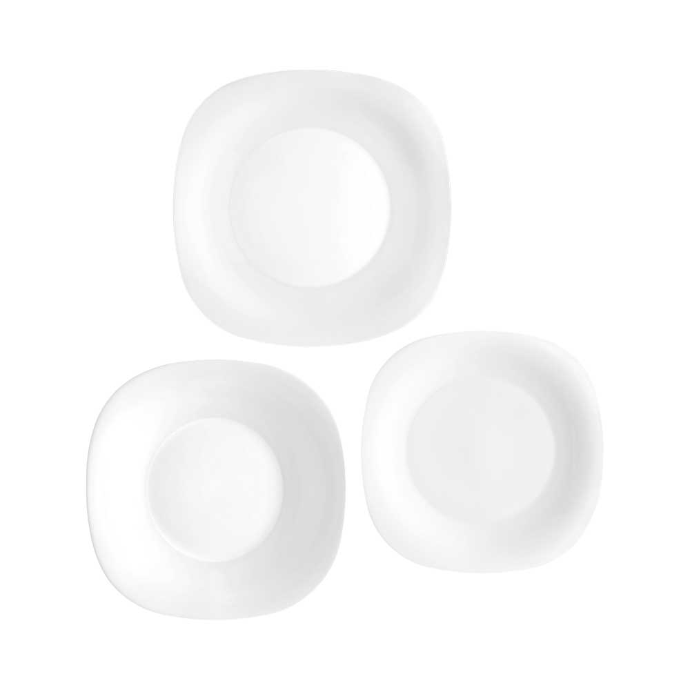 Bormioli Servizio 18 Piatti Parma Colore Bianco
