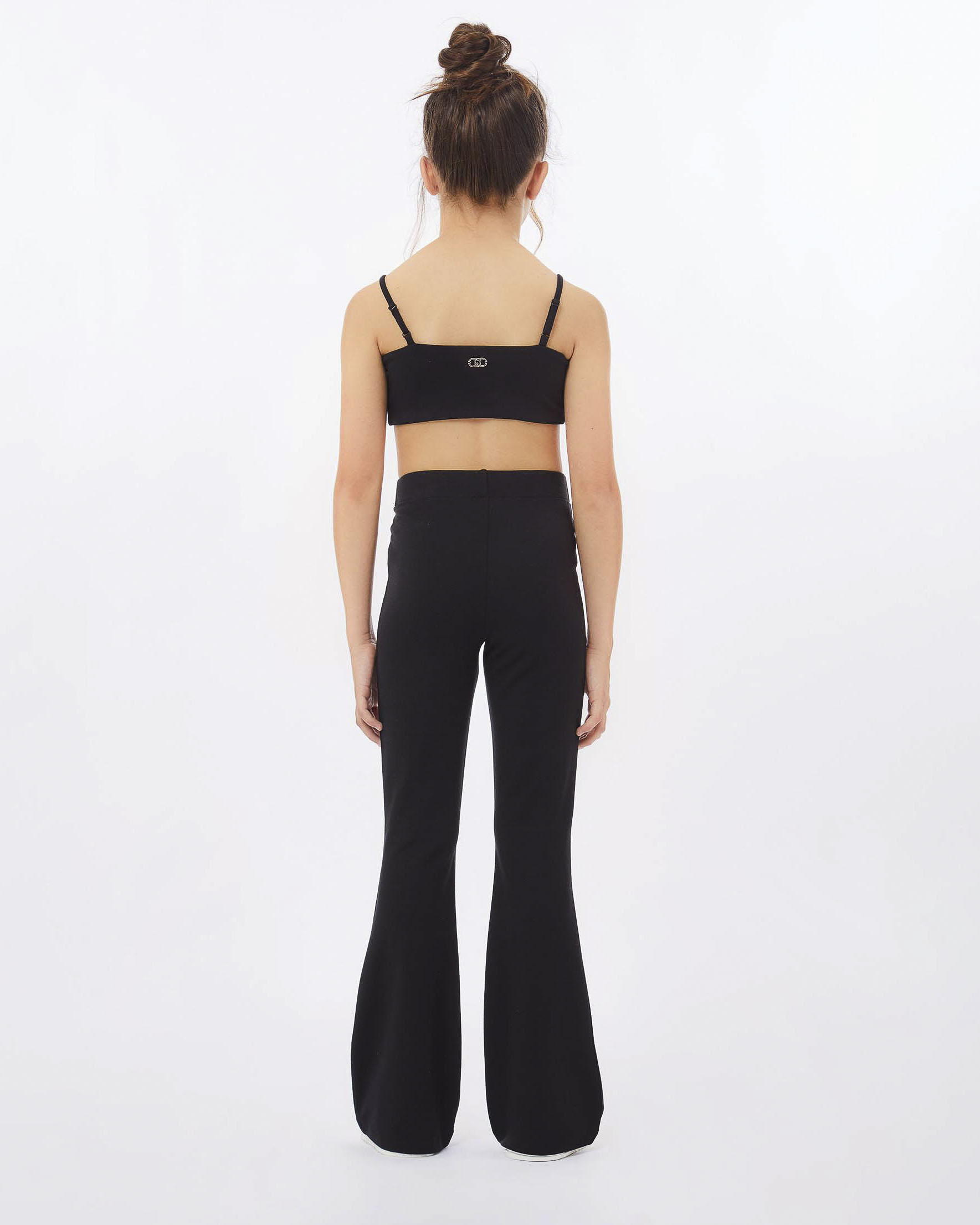 Completo nero Lu-Jo top e leggins flare in punto Milano image