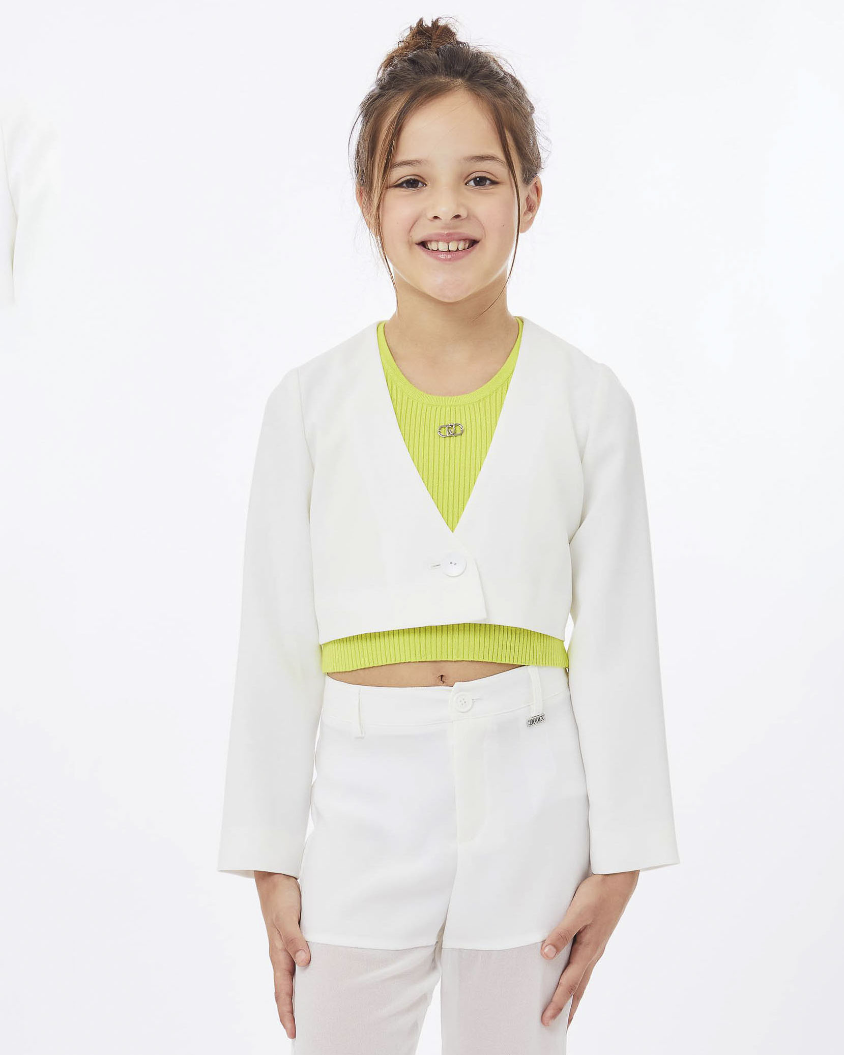 Blazer copped Liu-Jo bianco a maniche lunghe