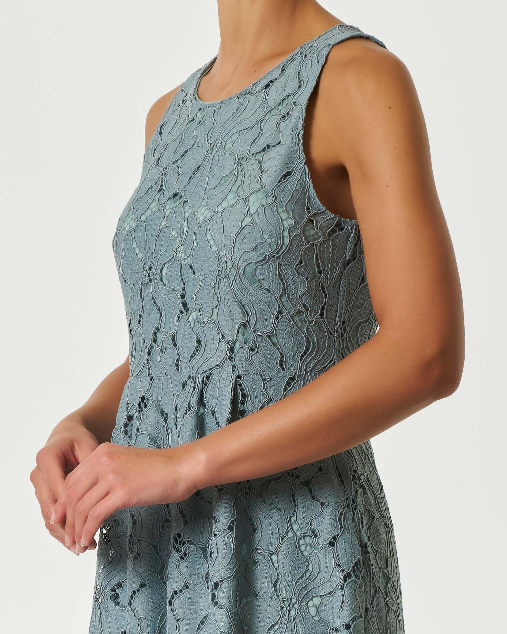 Anna Field Maglia Bordeaux Donna Abito Longuette Color Salvia