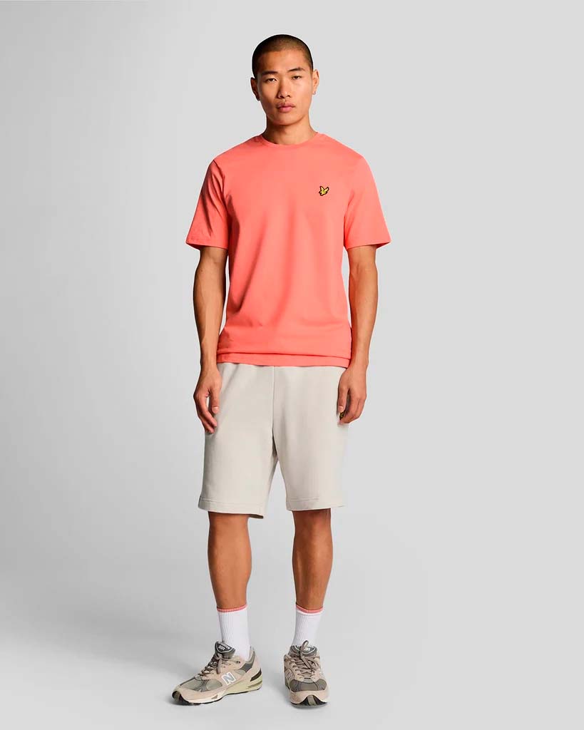 Bermuda beige Lyle & Scott in felpa di puro cotone