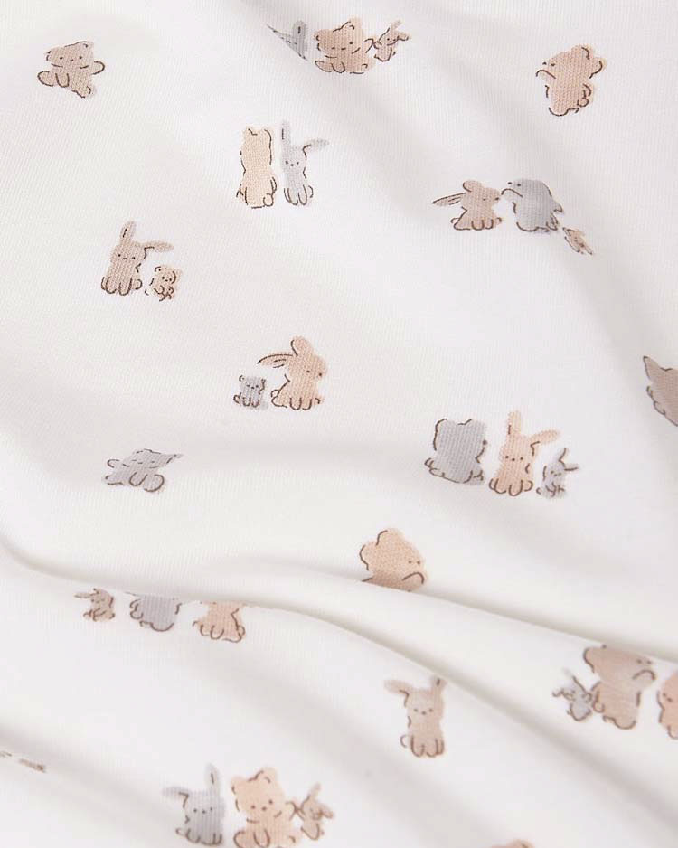 Copertina con fantasia animaletti in misto cotone e viscosa image