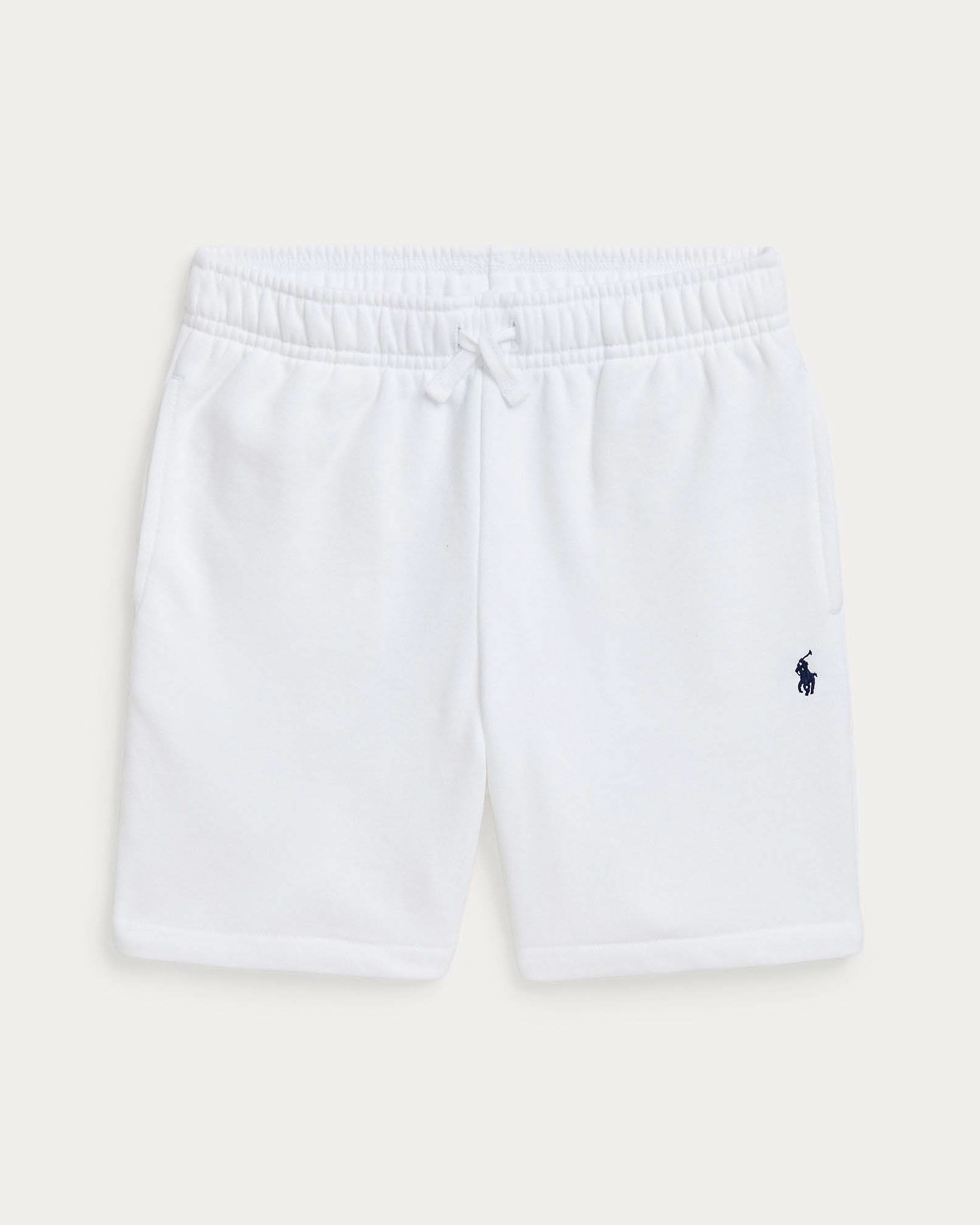 Bermuda bianco in felpa di cotone Polo con mini logo pony
