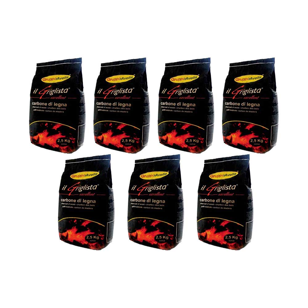 Griglista 7 Buste Di Carbone Vegetale 2,5 Kg