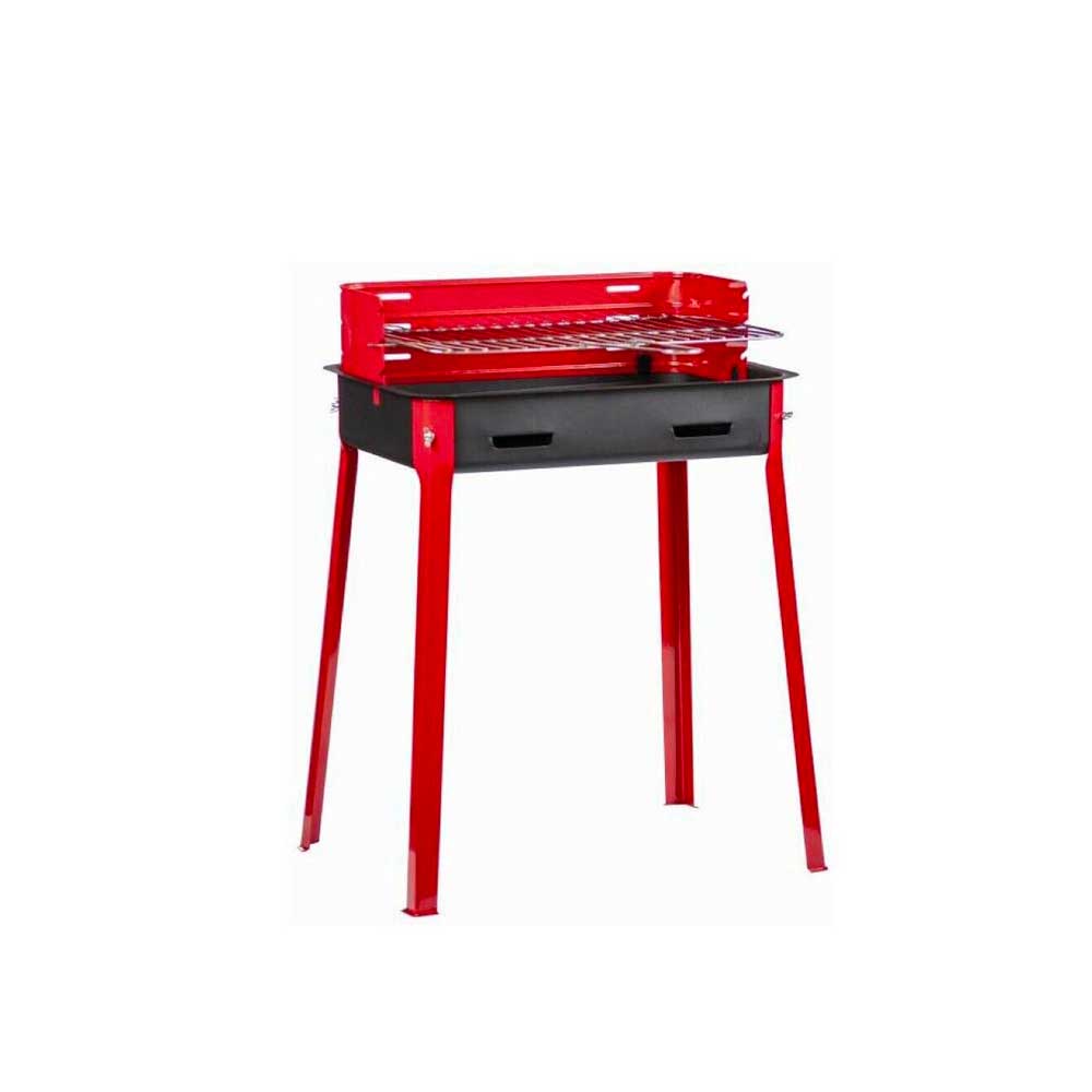 FD Barbecue A Carbone In Acciaio Colore Rosso 30X45X85H Cm