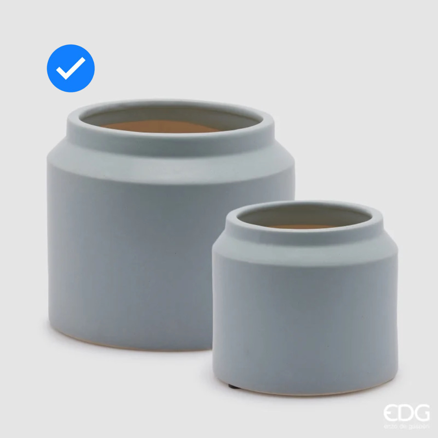 Vaso Cachepot Class Celeste S2 M2  d.20,5 h.18 Edg