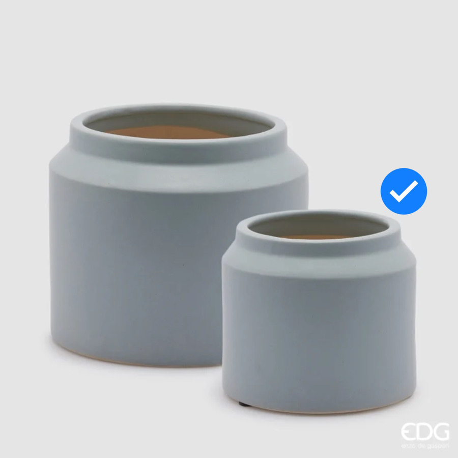 Vaso Cachepot Class Celeste S2 M1  d.15,5 h.13 Edg