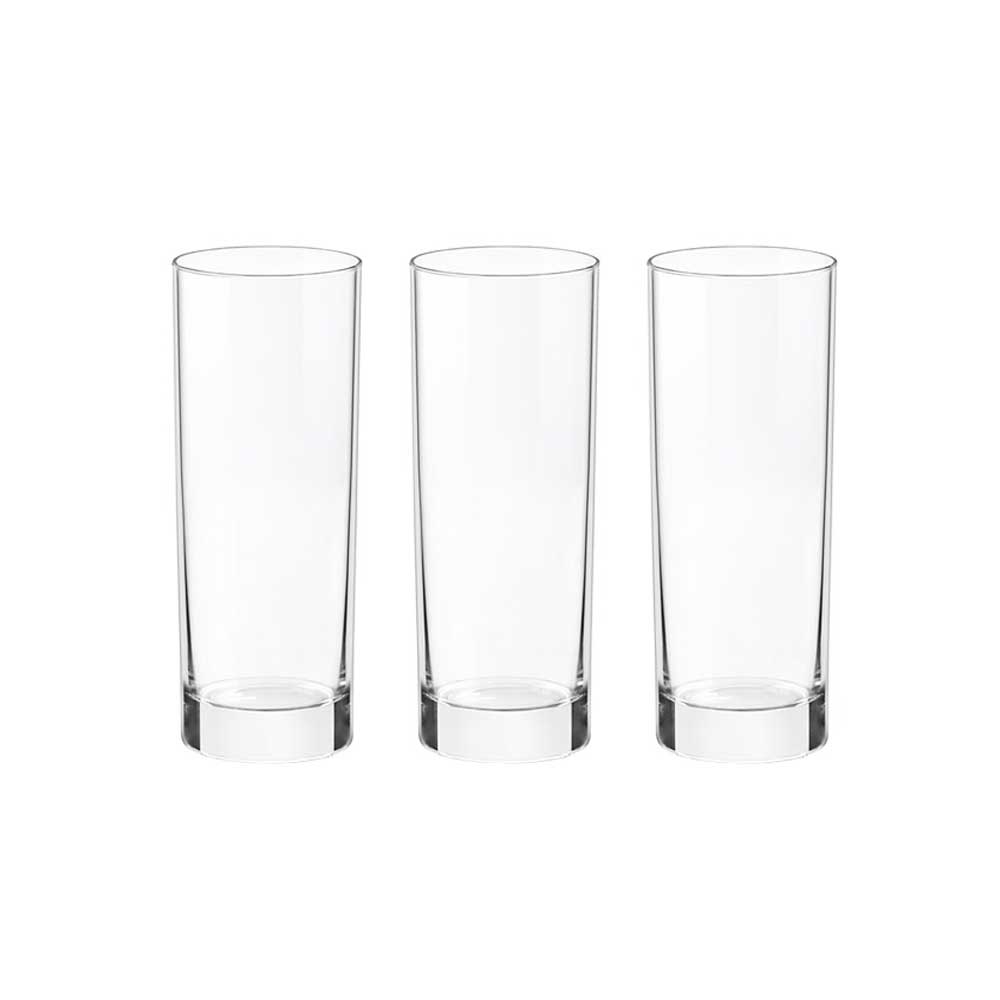 Bormioli 3 Bicchieri Whisky Cortina In Vetro 21,5 Cl