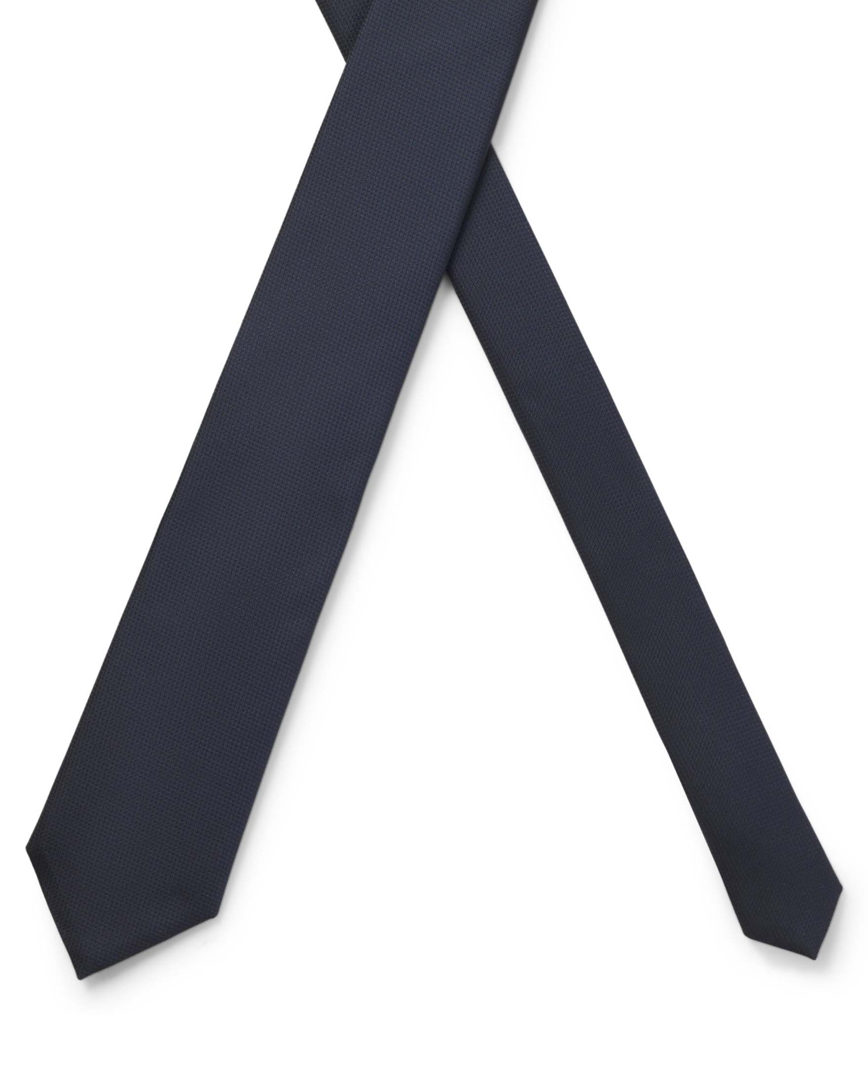 Cravatta blu in misto seta mirco armatura image