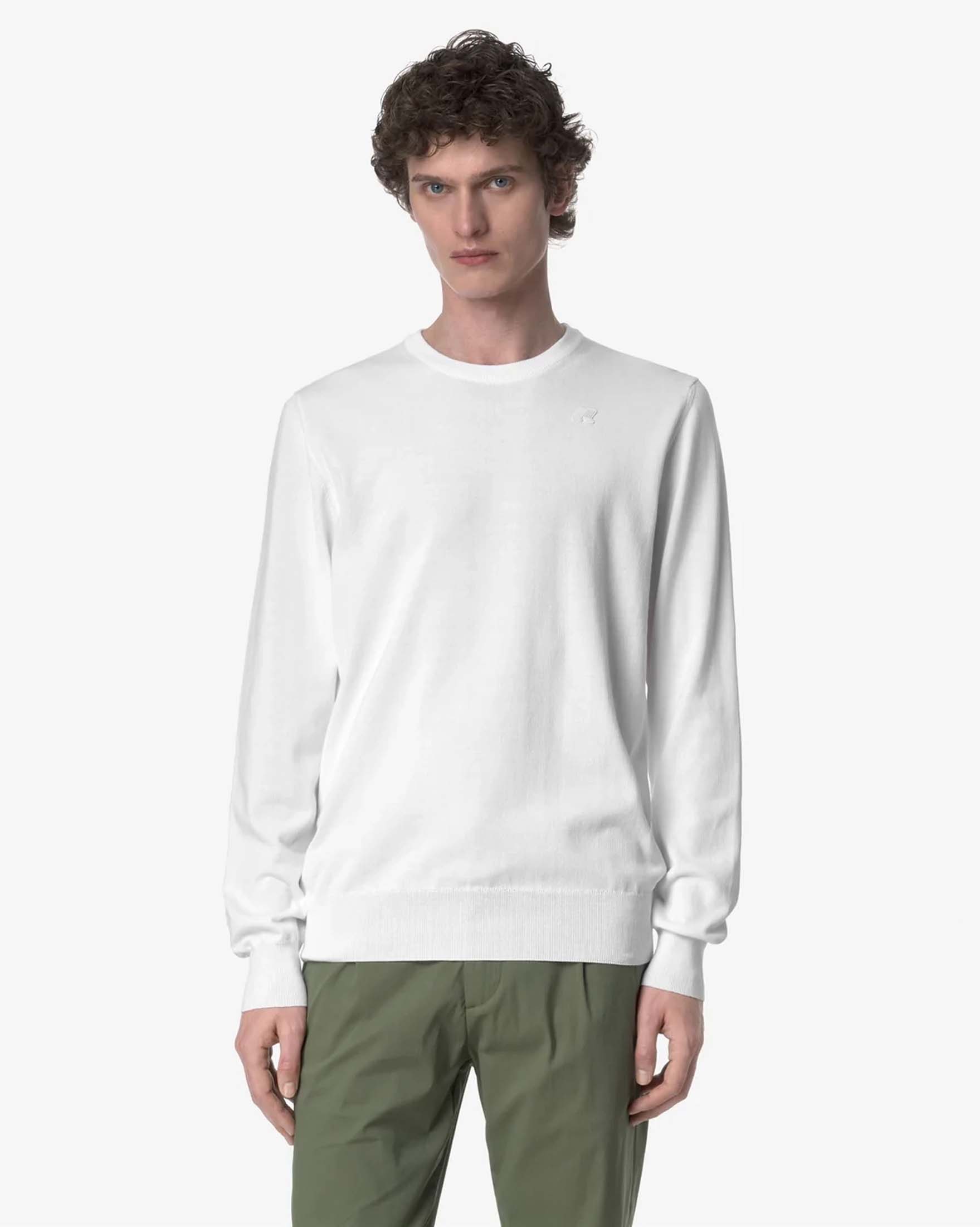 Maglia K-way bianca girocollo in puro cotone