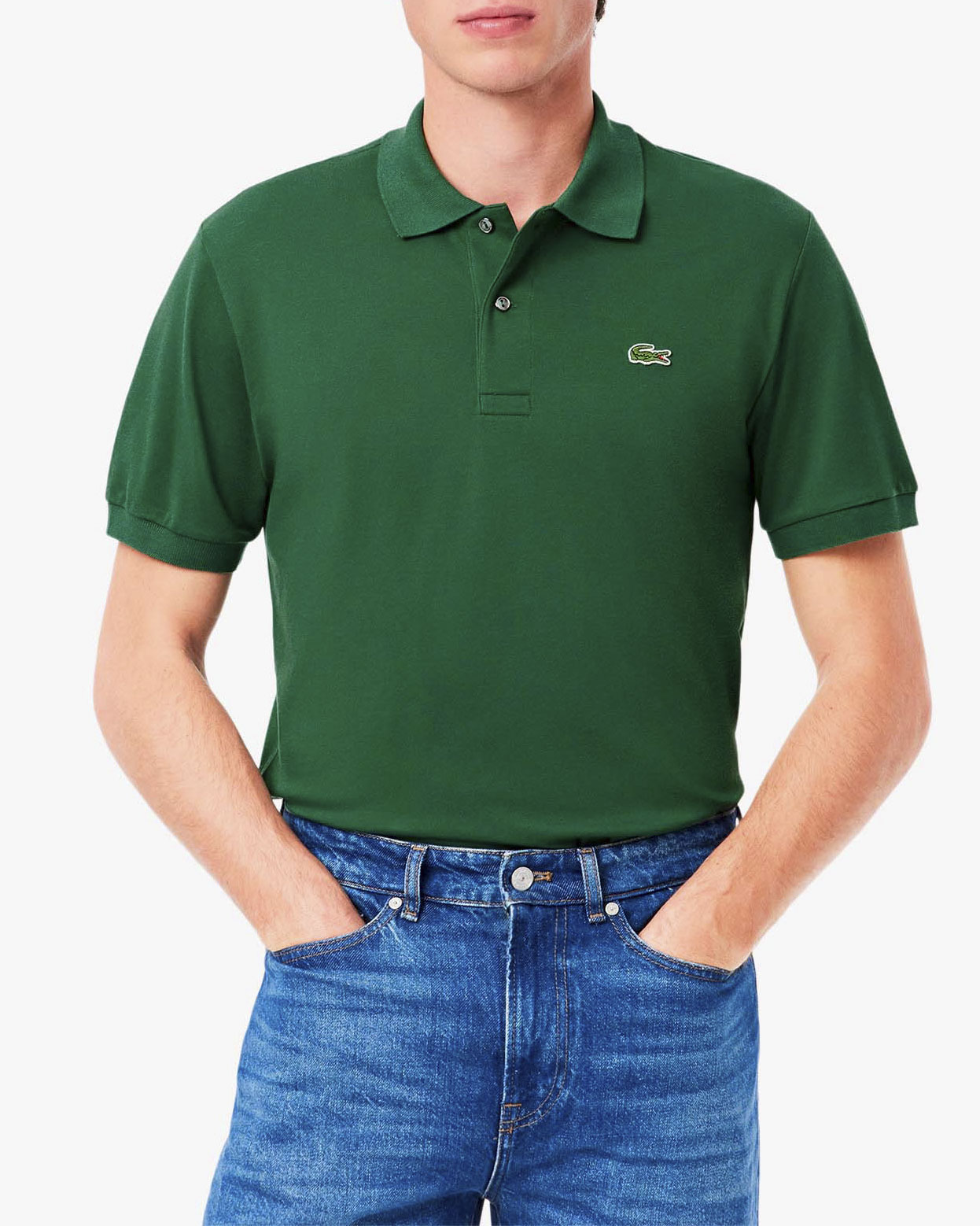 Polo verde mezza manica classic fit L.12.12 Light