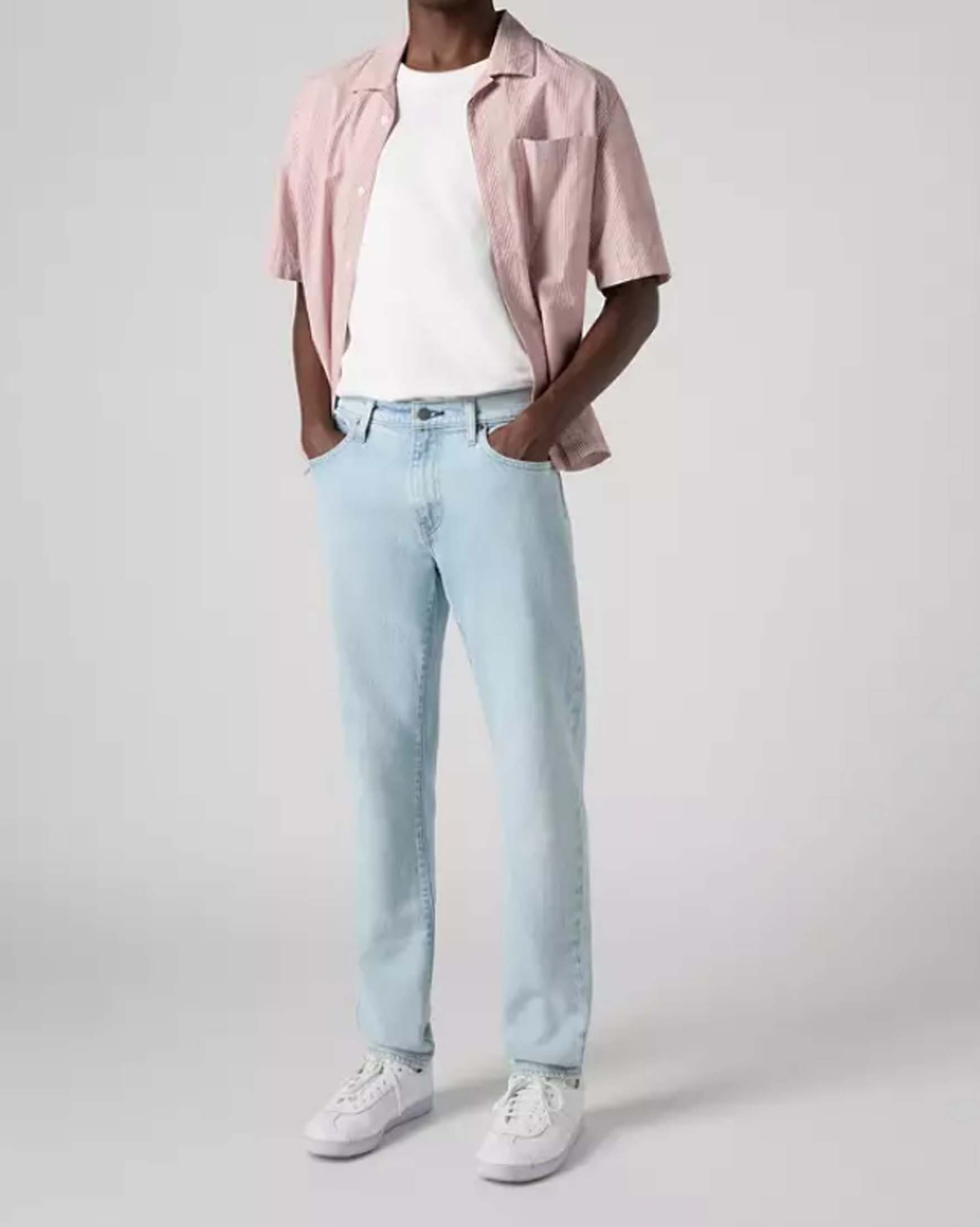 Jeans 512 slim tapered lavaggio chiaro bleach washed