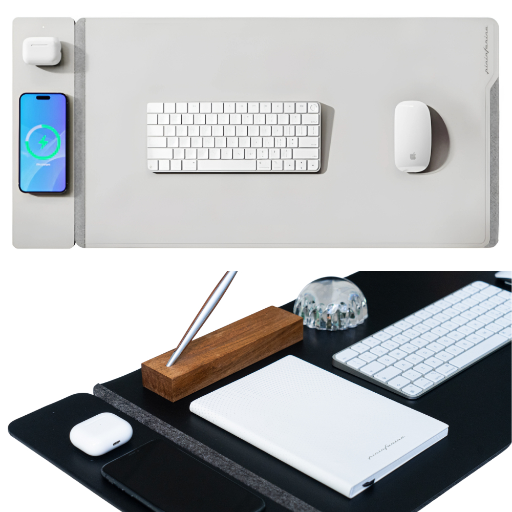 Pininfarina DeskPro con Ricarica Wireless – Sottomano da Scrivania Multifunzionale
