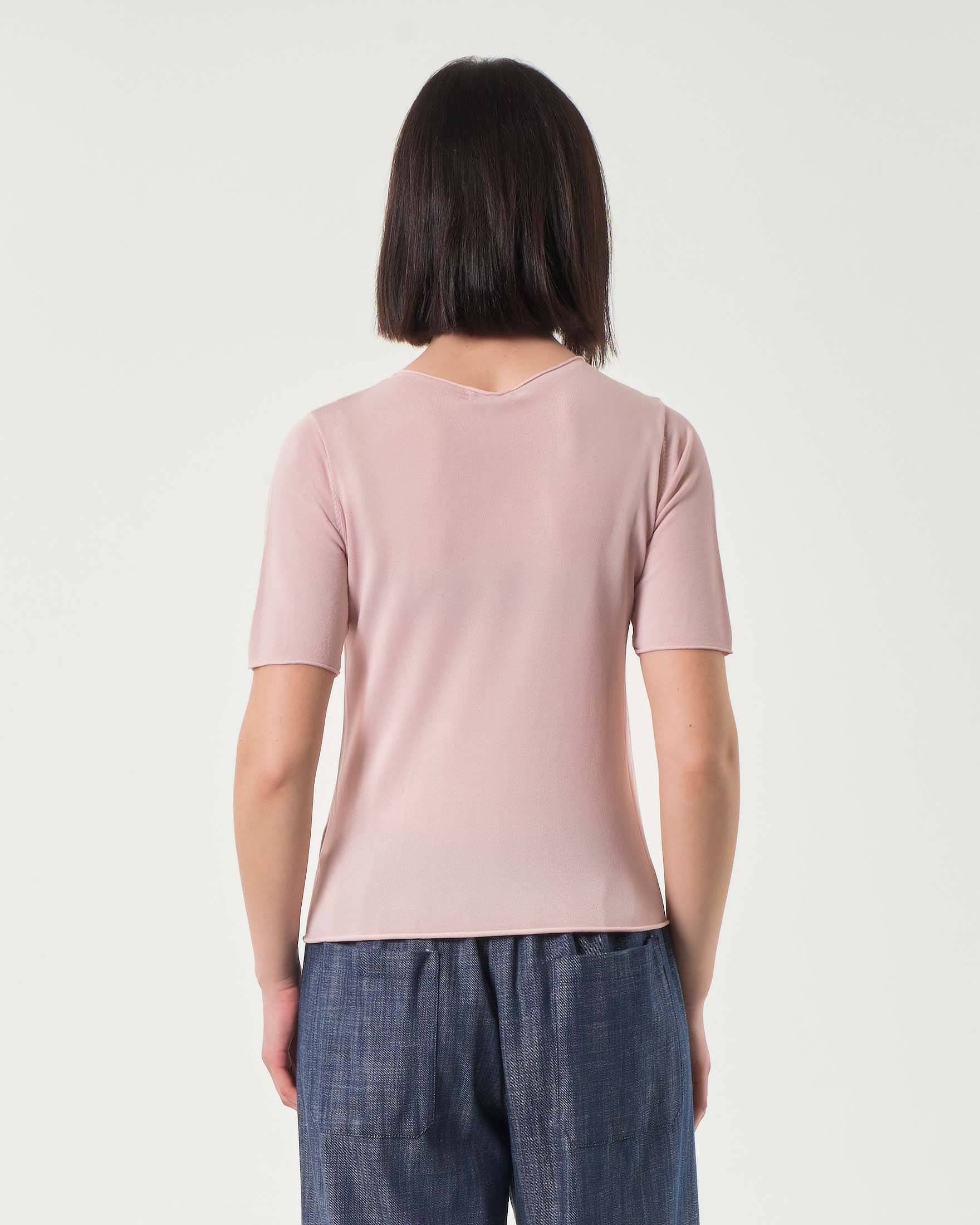 Herou Maglietta Donna Manica Corta Con Spacco Laterale – 100% Modal, Colore Rosa, Taglia M - 2