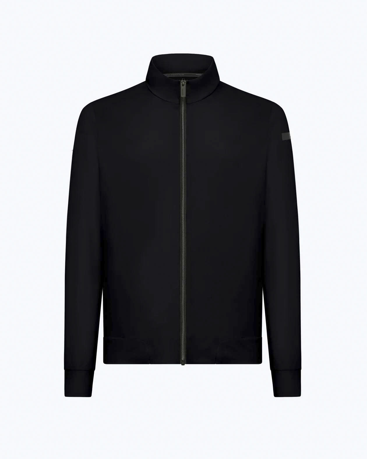 Giubbino nero Summer Full Zip Fleece in tessuto tecnico leggero
