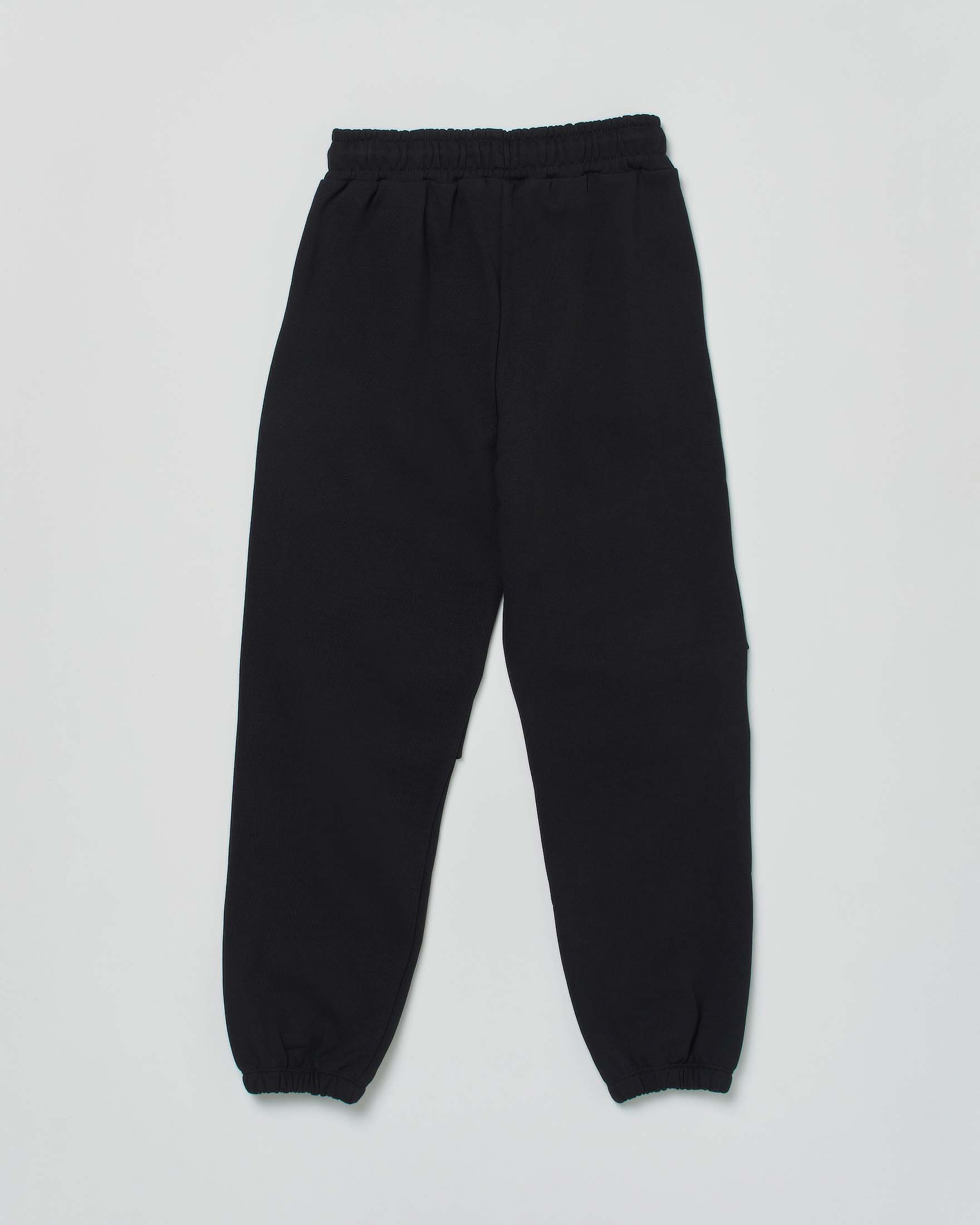 Pantalone jogger Disclaimer nero in felpa di cotone con tasconi in mesh