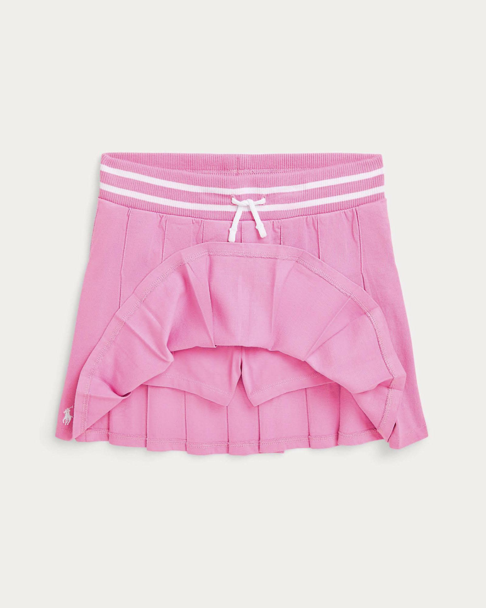 Gonnellina tennis rosa Polo Ralph Lauren con logo pony bianco image