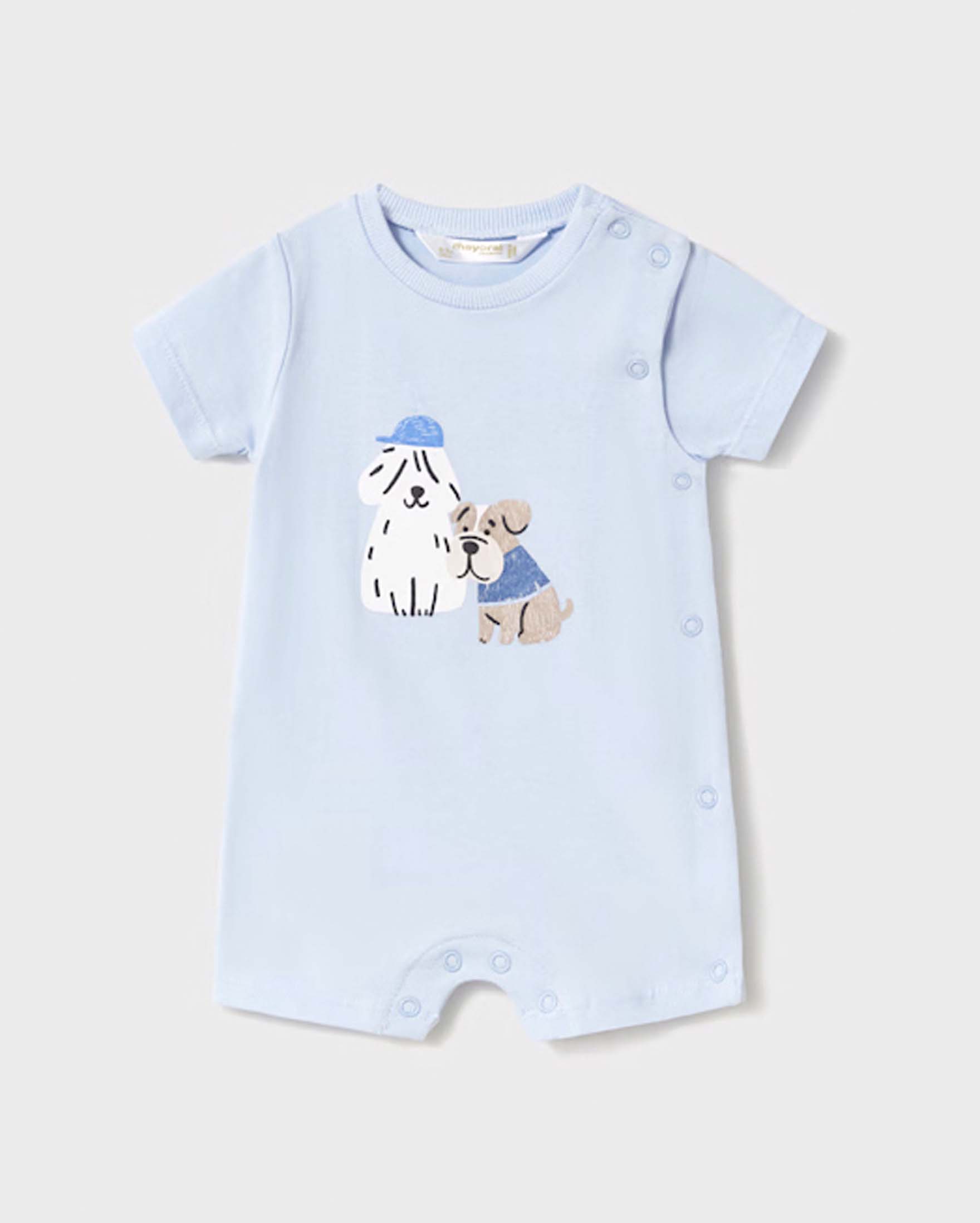 Pagliaccetto Mayoral corto azzurro con cagnolini