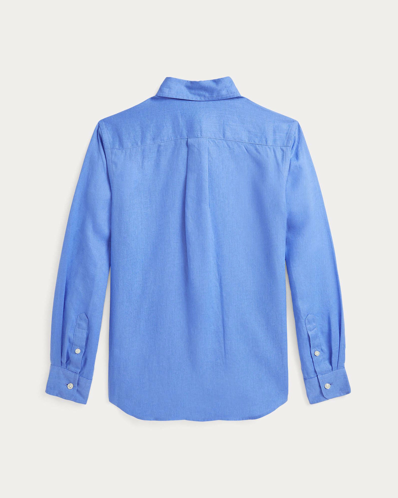 Camicia pervinca Polo Ralph Lauren in puro lino con collo button down image