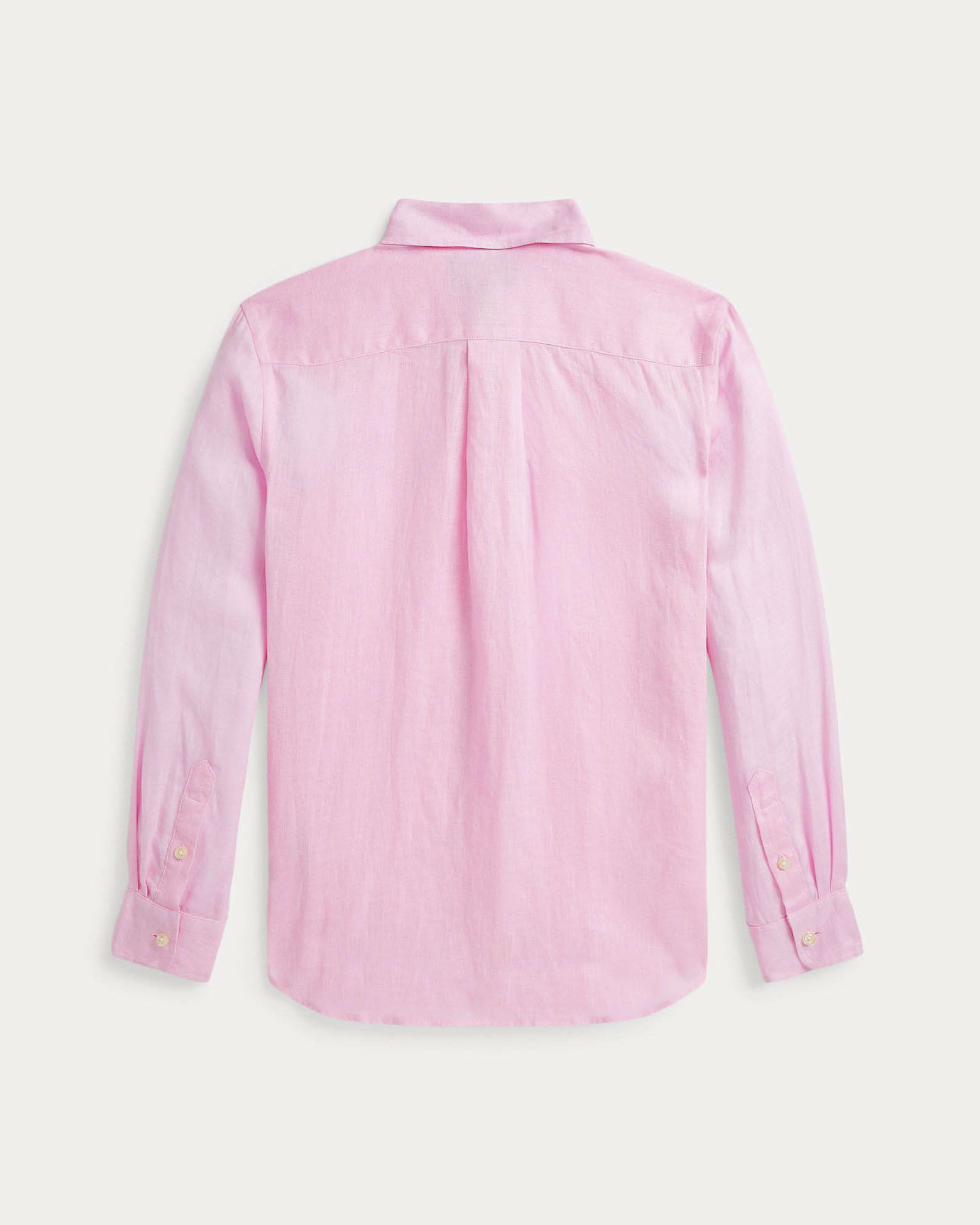 Camicia rosa Polo Ralph Lauren in puro lino con collo button down image