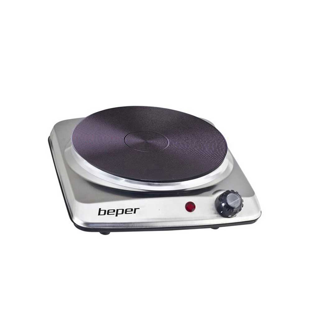 Beper Fornello Elettrico In Acciaio Con Piastra In Ghisa Diametro 18,5 Cm