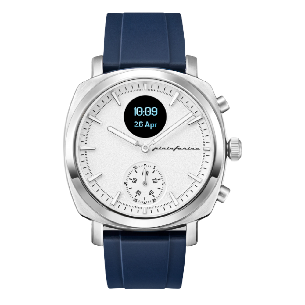 Pininfarina Senso Sport Moonlight Silver - Classic Watch with Smart Micro Display