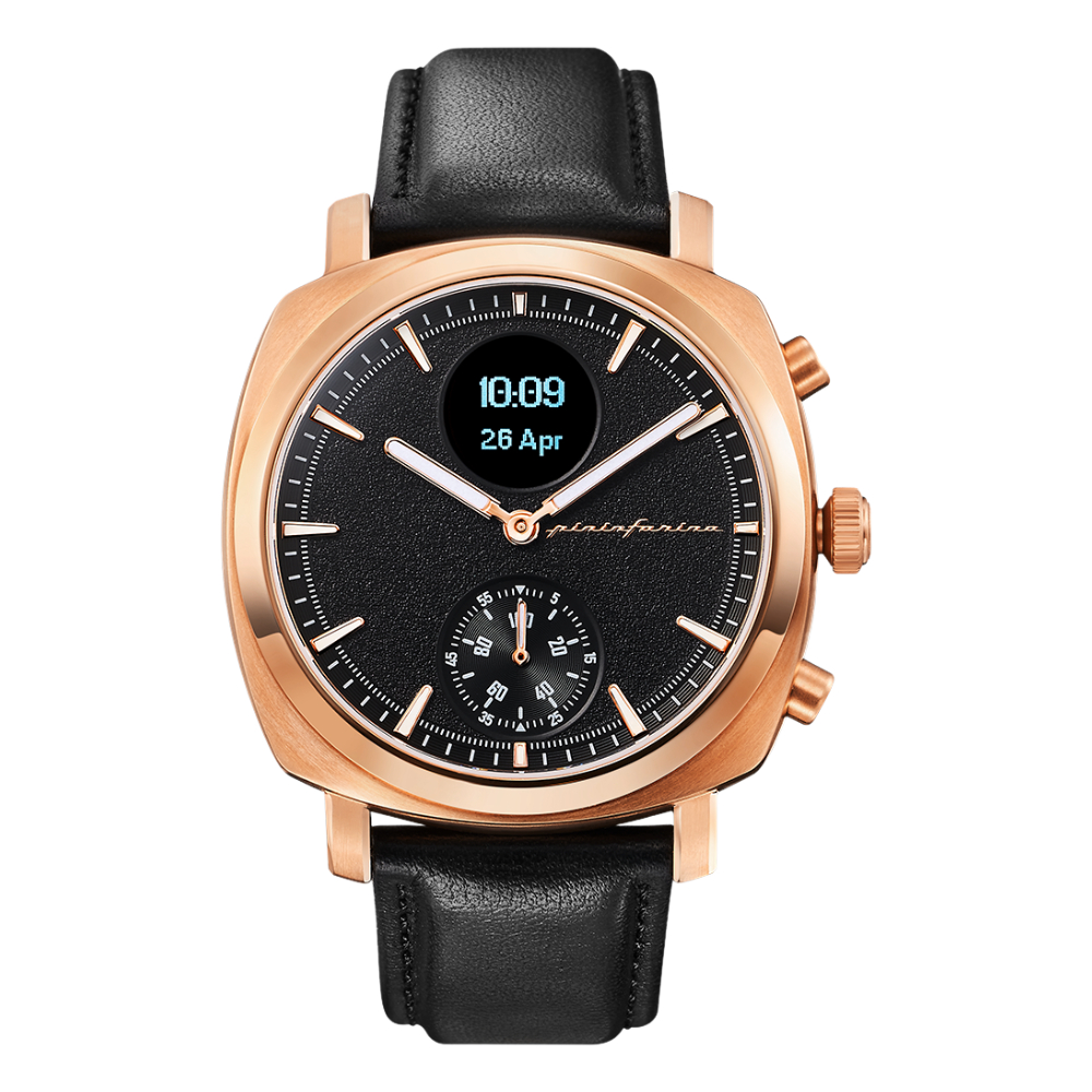 Pininfarina Senso Hybrid Watch Sunburst Rose Gold - Classic Watch with Smart Micro Display