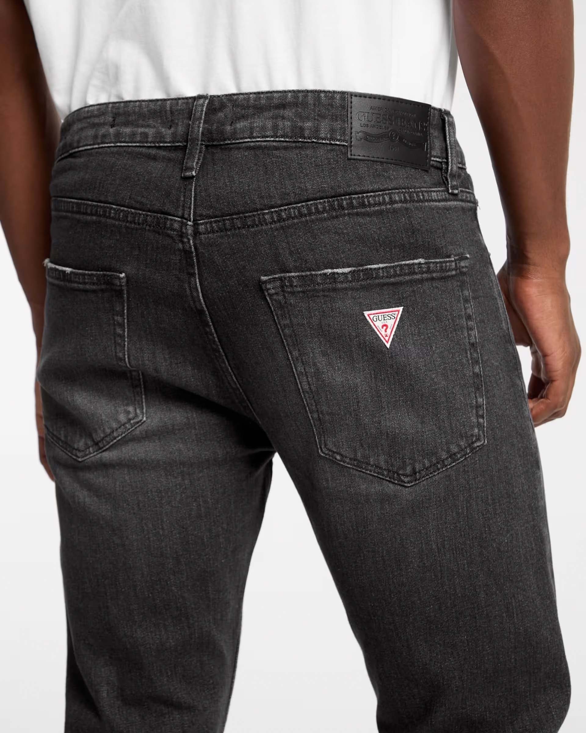 Jeans slim lavaggio nero stone washed in cotone stretch