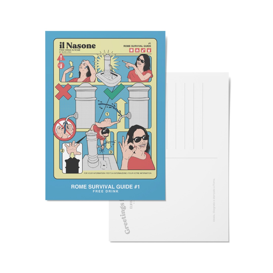 Cartolina Roma Survive Guide - Fontanella
