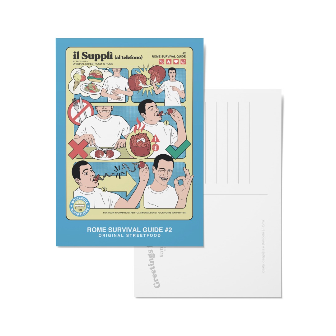 Cartolina Roma Survive Guide - Supplì