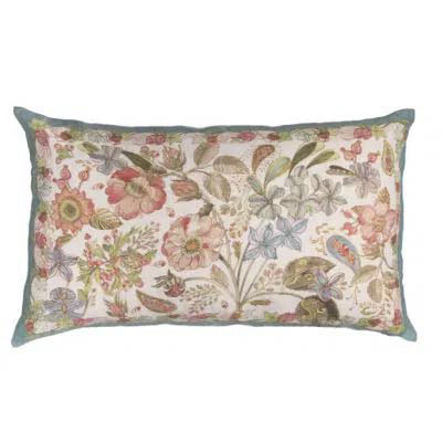 Federa per cuscino rettangolare Occitane in lino a fantasia floreale multicolor