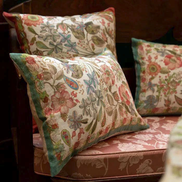 Federa per cuscino rettangolare Occitane in lino a fantasia floreale multicolor image