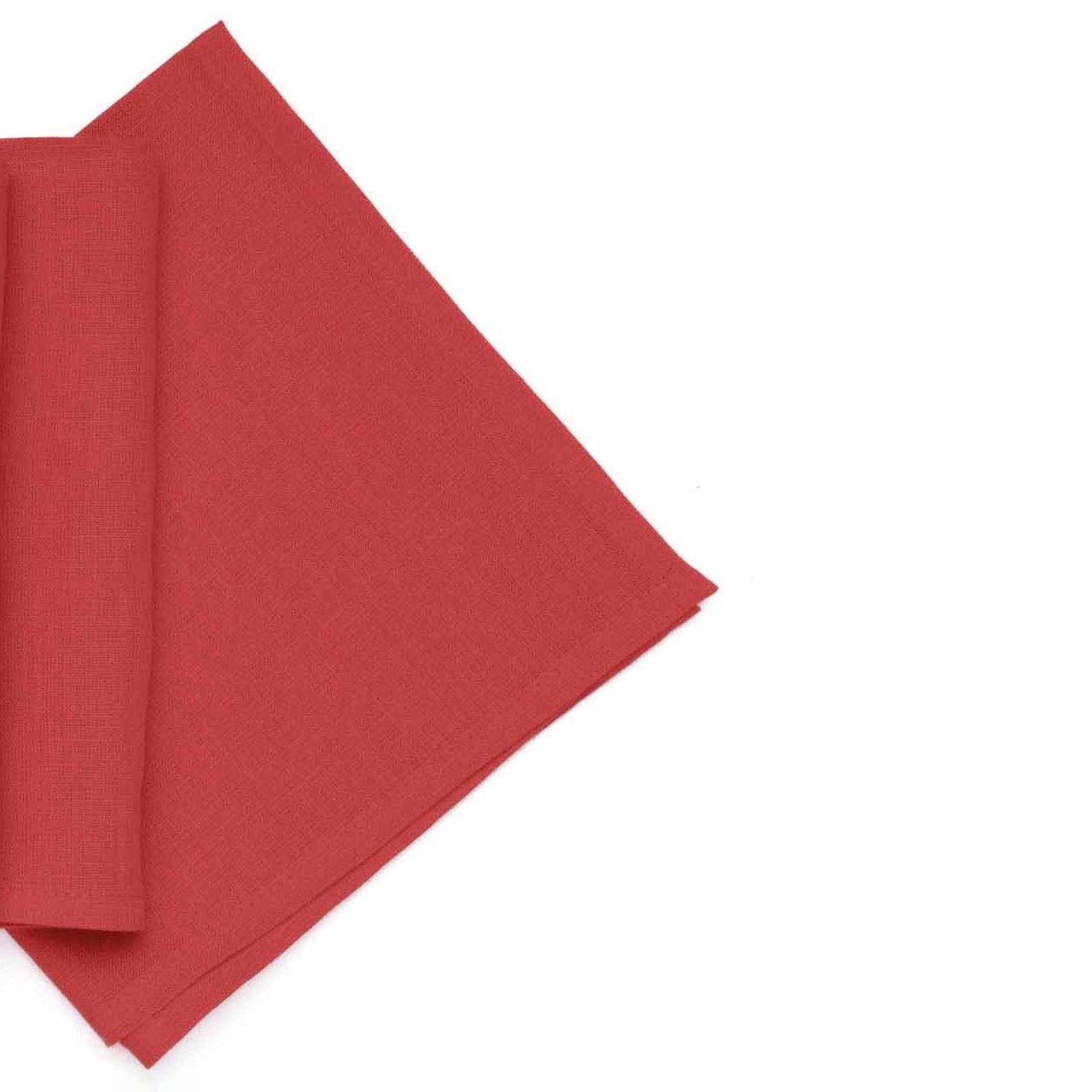 Tovagliolo Tiziano in lino a tinta unita rosso