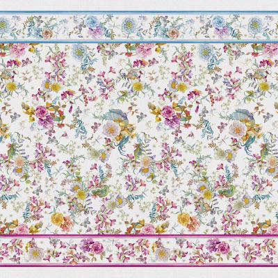 Mezzero Semiramide in lino a fantasia floreale multicolor 270x280 cm image