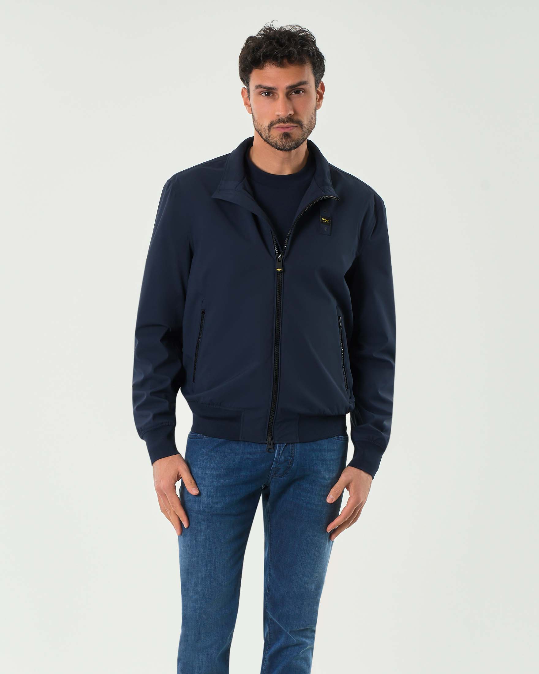 Bomber blu in neoprene leggero