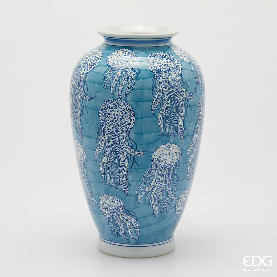 Vaso Medusa Anfora Celeste d.22 h.37 Edg