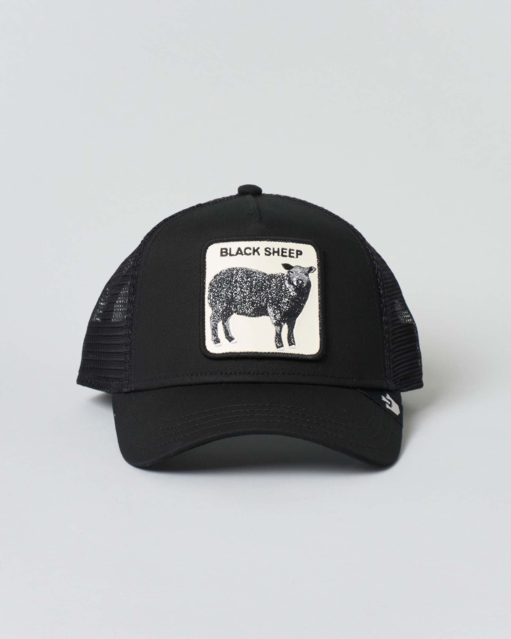 Berretto Goorin Bros Black Sheep trucker nero con patch pecora