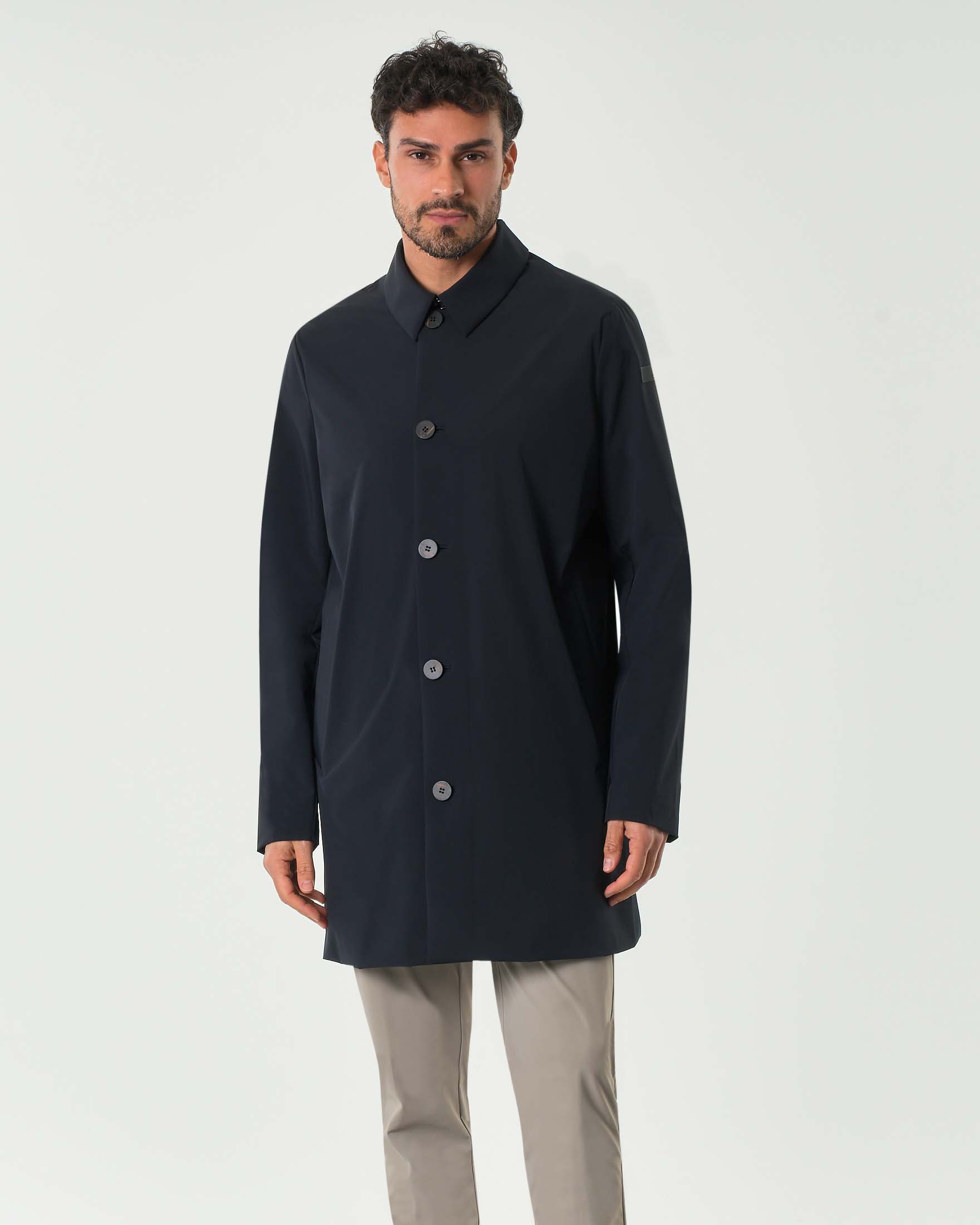 Impermeabile Summer Cult Dust Jkt R.R.D. blu in tessuto tecnico stretch