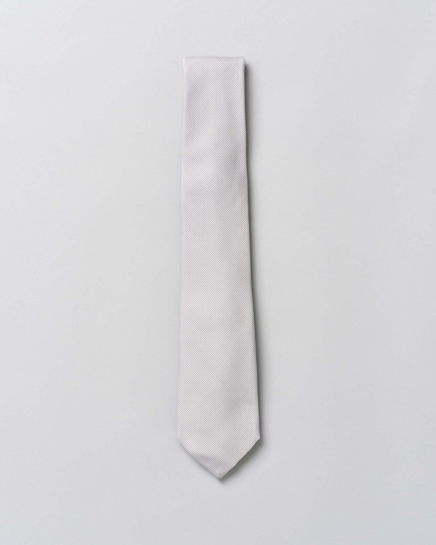 Cravatta Pellizzari color ghiaccio micro armatura in pura seta