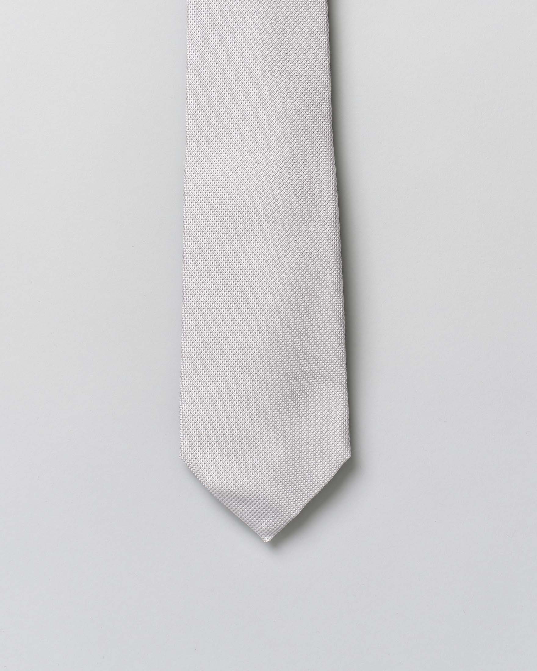 Cravatta Pellizzari color ghiaccio micro armatura in pura seta image