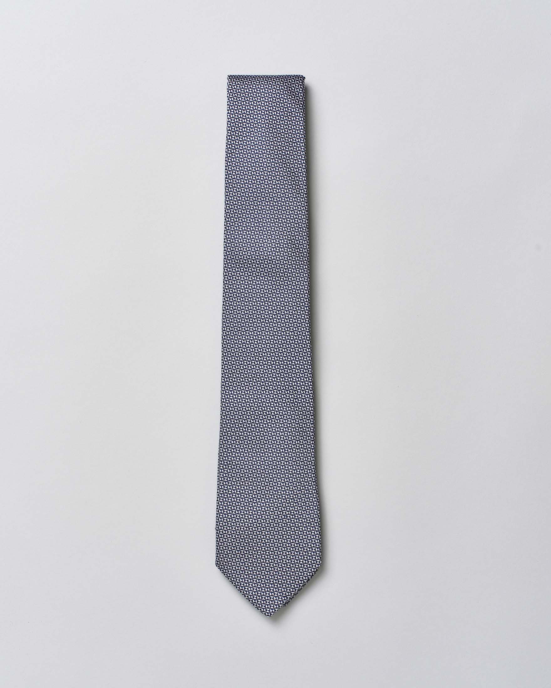 Cravatta Pellizzari blu micro fantasia in pura seta