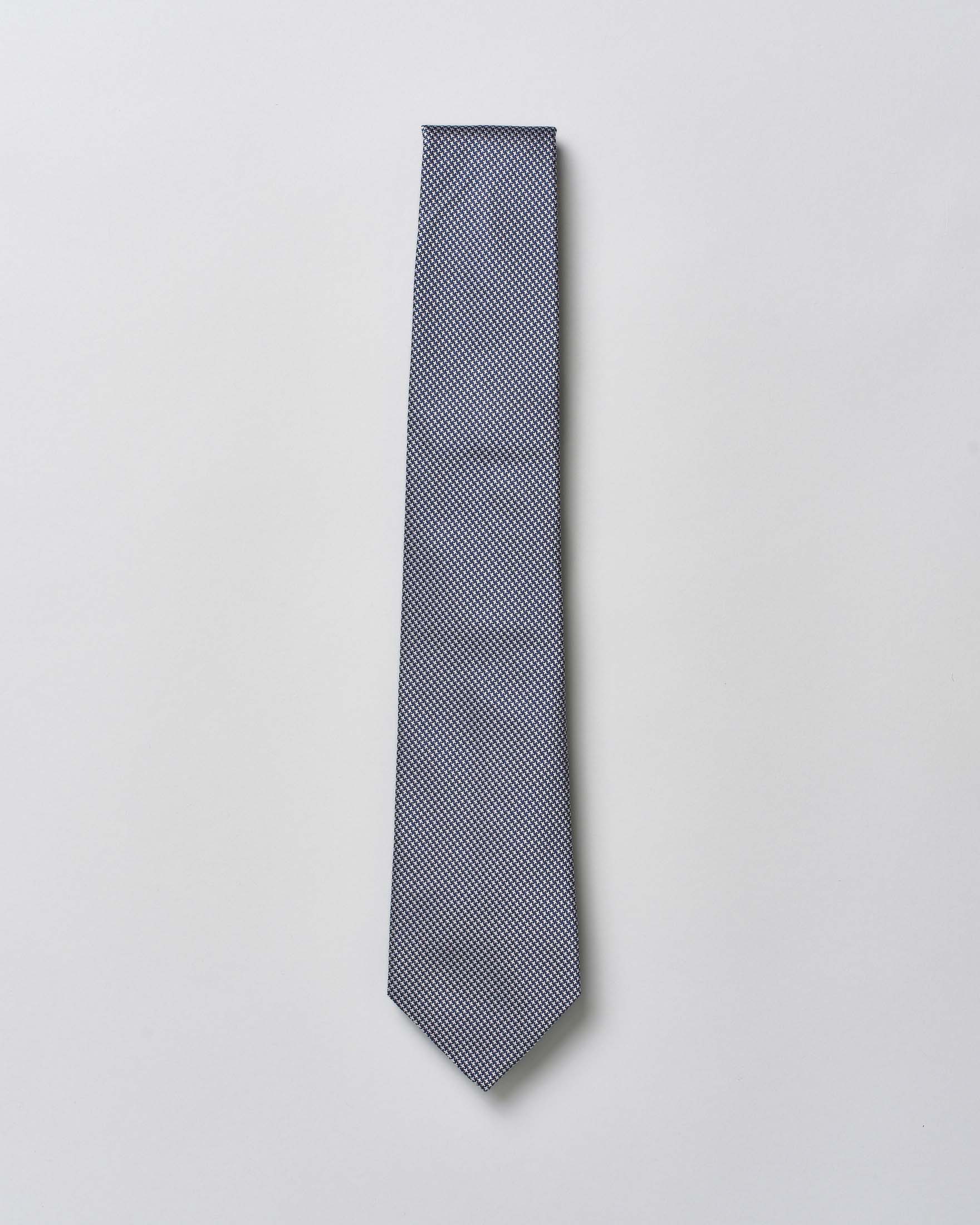 Cravatta Pellizzari blu micro stellina in pura seta