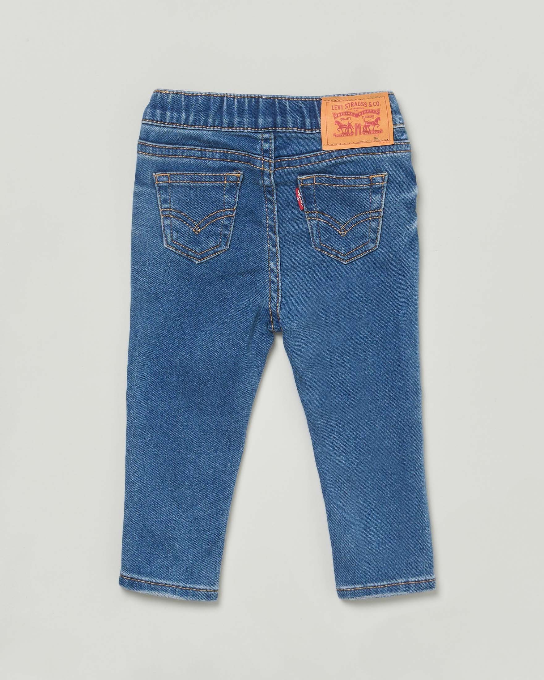 Jeans Levi's skinny lavaggio medio stone washed in cotone stretch con coulisse