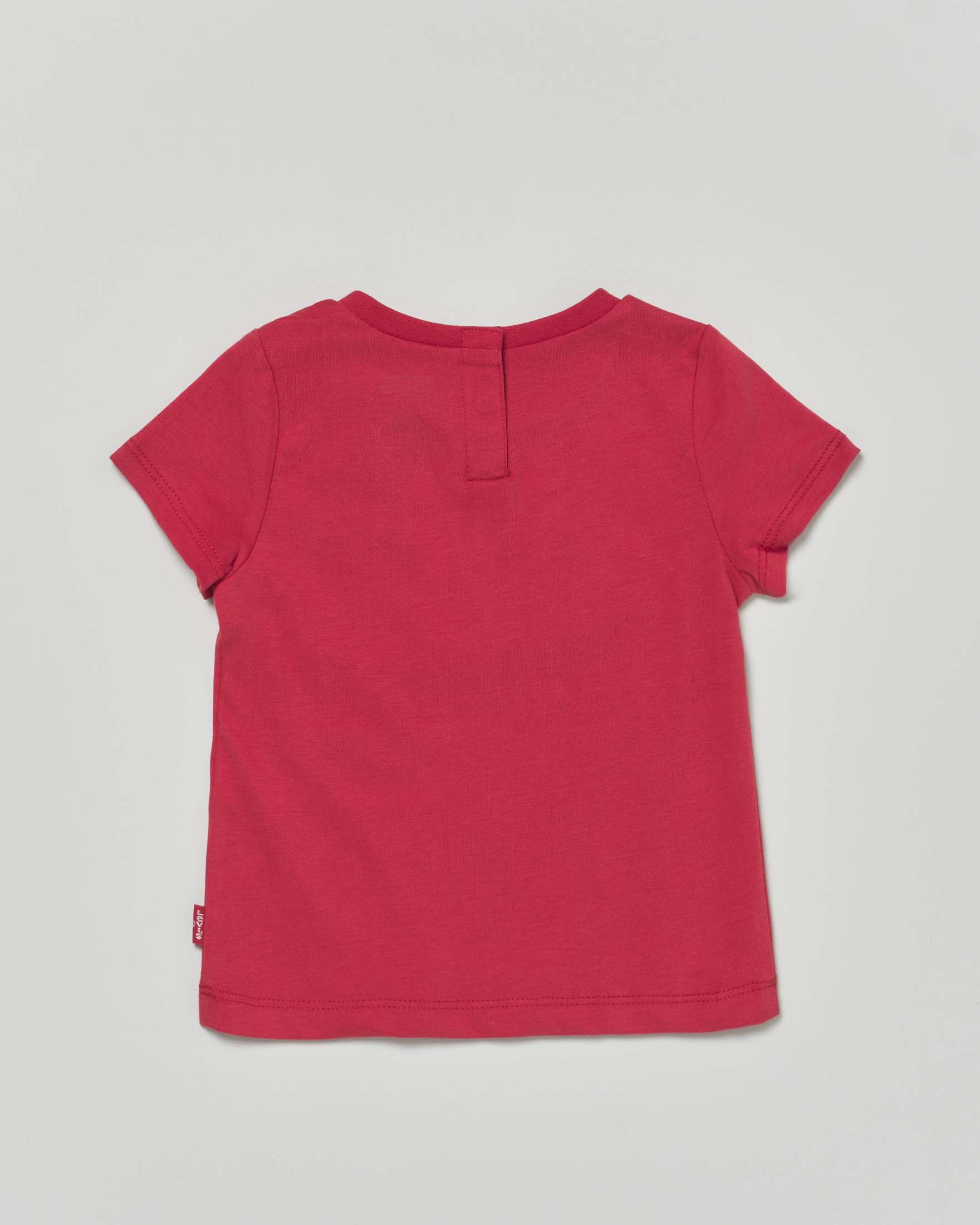 T-shirt Levi's rossa mezza manica con logo ricamato con faro