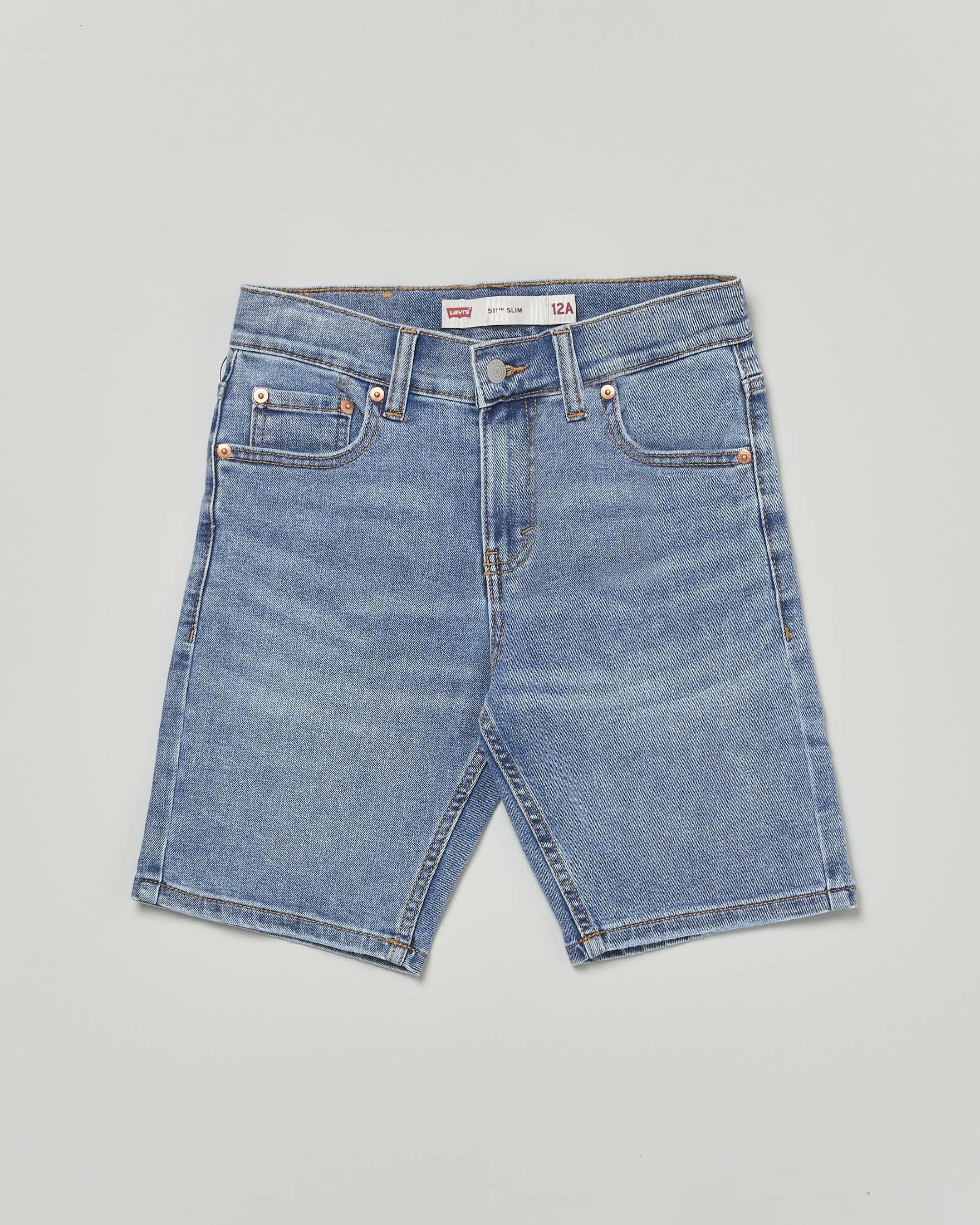 Bermuda Levi's 511 in denim lavaggio chiaro stone washed