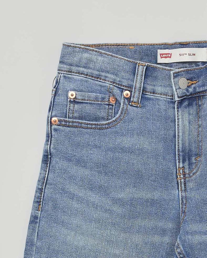 Bermuda Levi's 511 in denim lavaggio chiaro stone washed
