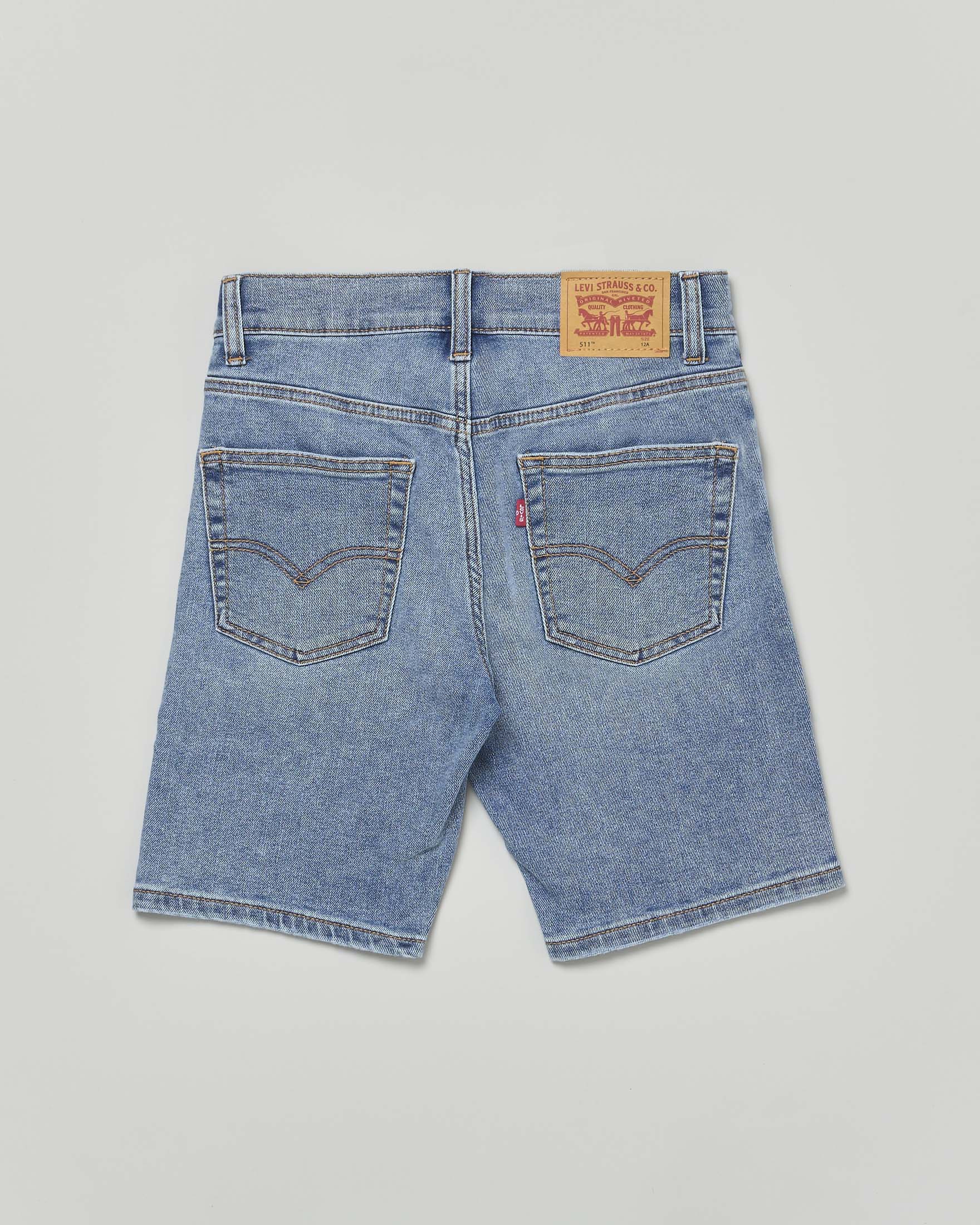 Bermuda Levi's 511 in denim lavaggio chiaro stone washed