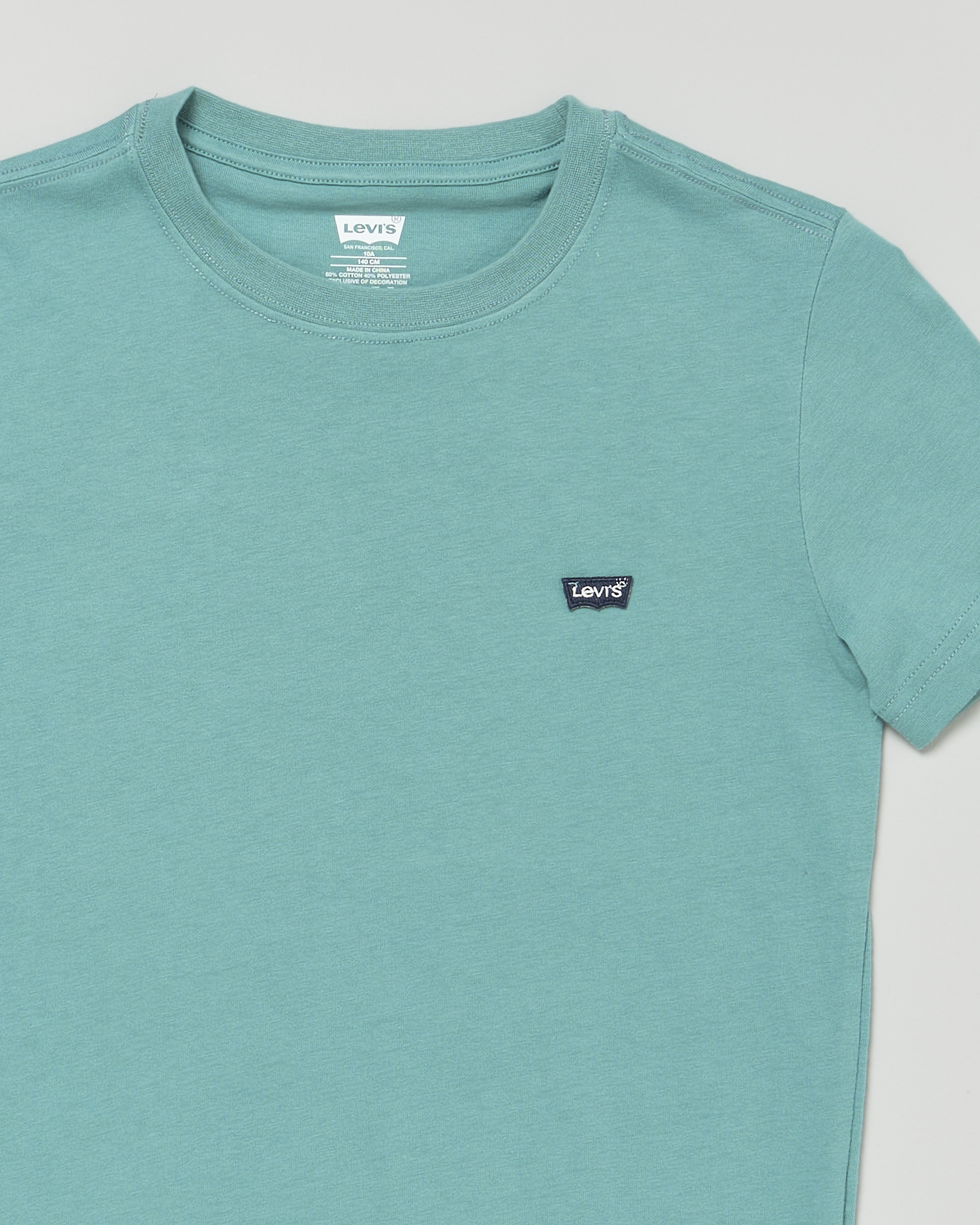 T-shirt Levi's verde petrolio mezza manica con mini logo blu